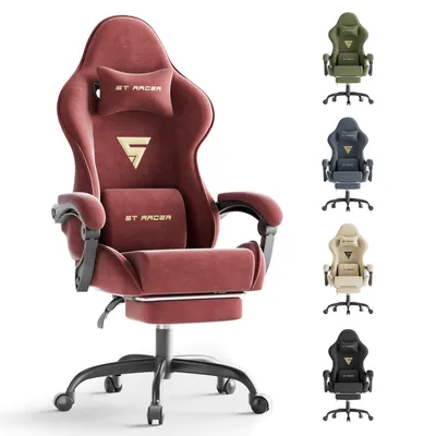 Produktbild von Verdego Gaming-Stuhl, Bürostuhl Ergonomisch, Chefsessel Racing Stuhl Computerstuhl, Höhenverstellbarer Schreibtischstuhl, Rot