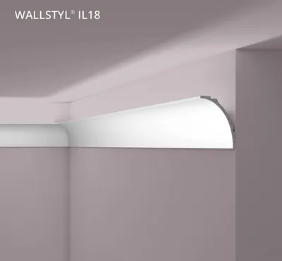 Immagine prodotto di Modanatura per soffitto NMC IL18 WALLSTYL Noel Marquet Modanatura decorativa Illuminazione indiretta stile classico colore grigio 2 m