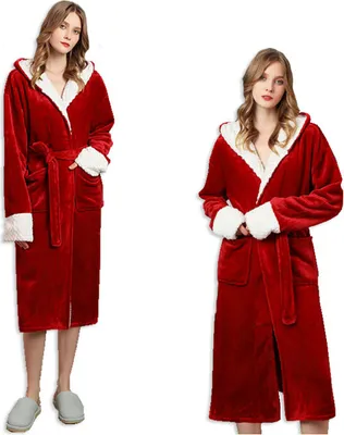 Zdjęcie produktu dla MIĘKKI CIEPŁY SZLAFROK damski PLUSZOWY gruby L/XL