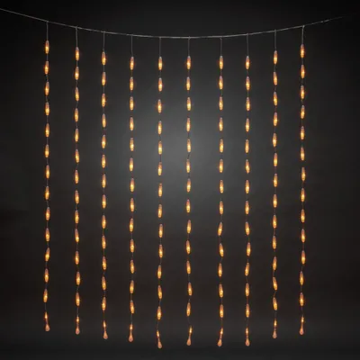 Produktbild von Konstsmide LED Lichtervorhang, tropfenförmig, 140 bernsteinfarbene Dioden, 30V, Außen (IP44), transparentes Kabel- 4051-803