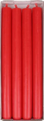 Produktbild von Leuchterkerzen Rubin Rot 250/22 mm, 4 Stück Steinhart Kerzen in RAL-Kerzen Güte Qualität
