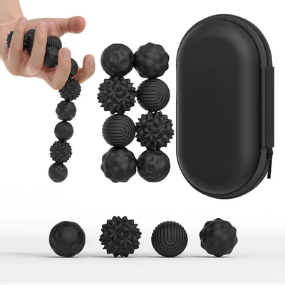 Imagen del producto de Pelotas antiestrés magnéticas de silicona. Set de 8 unidades. Juguete sensorial portátil para aliviar el estrés, con diferentes diseños