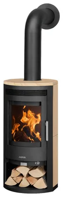 Produktbild von Justus Baltrum 5 D 2.0 Kaminofen Stahl Schwarz / Sandstein
