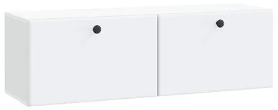 Obrázek produktu pro vidaXL Nástěnná skříňka pod televizi 98 x 31 x 30 cm, bílá, dřevotřísková deska