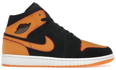 Image de Air Jordan 1 Mid Fat Tongue Black Orange - EU : 40