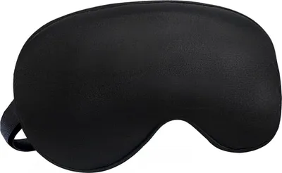 Produktbild von Zartes Schlafmasker - Verstellbarer Riem - 1 Stück - Schwarz - Seide