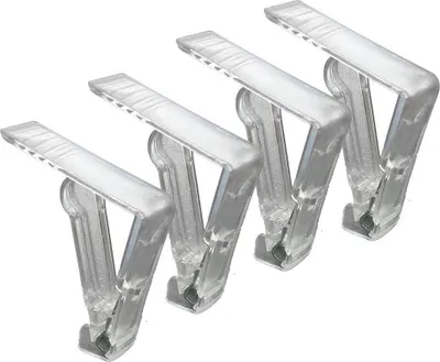Produktbild von 4er Set Tischtuchklammer transparent