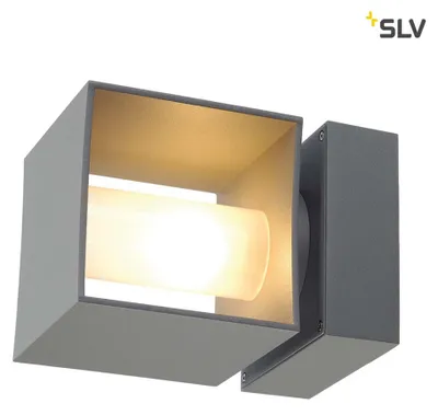 Zdjęcie produktu dla SQUARE TURN, QT14, zewnętrzna lampa ścienna, srebrnoszara, maks. 42W, IP44