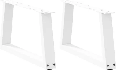 Produktbild von Couchtischbeine V-Form 2 Stück Weiß 60x(30-31,3) cm Stahl