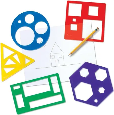 Obrázek produktu pro Learning Resources Primary Shapes Template Set, Šablona symbolů, Děti, Vícebarevný, Chlapec/děvče, 4 rok/roky, Plast