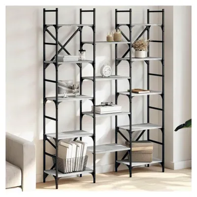 Produktbild von Bücherregal Grau Sonoma 127,5 x 28,5 x 172,5 cm