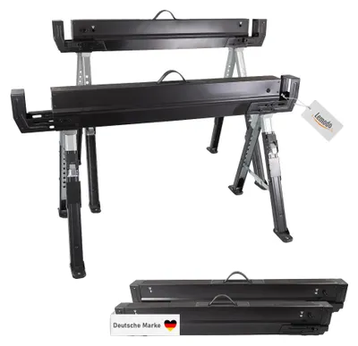 Immagine prodotto di Set di 2 supporti per attrezzature - Altezza regolabile - Neri