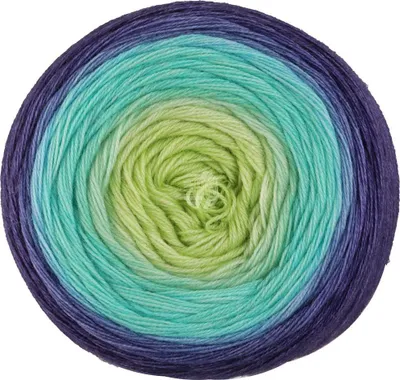 Produktbild von Lana Grossa - Merino Lace Aquarell 0012 limette blassgelb türkis petrol