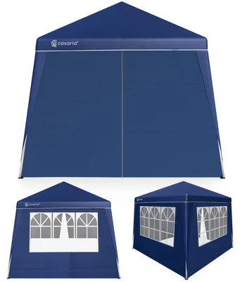 Produktbild von CASARIA® Pavillon Pop-Up 3x3m inkl. 4x Seitenteile Farbauswahl UV-Schutz 50+ inkl. Tasche wasserdicht faltbar Faltpavillon Zelt Festival Capri Blau