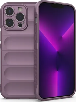 Produktbild von Mobigear Bumpy iPhone 14 Pro Max Hülle Flexibles TPU Backcover - Lila
