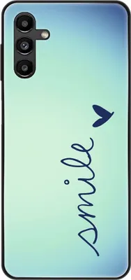 Produktbild von König Design Hülle kompatibel mit Samsung Galaxy A13 5G Kunststoff Soft Handyhülle - Handy Case Smile Blau