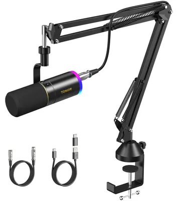Zdjęcie produktu dla Mikrofon do gier XLR/USB z regulowanym ramieniem