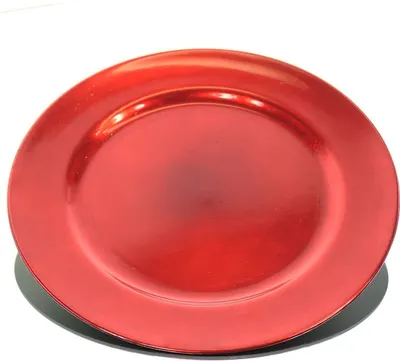 Produktbild von Weihnachtsdeko Basics Teller Rot Ø 33 cm - PP