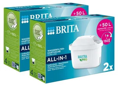 Produktbild von Brita Wasserfilter-Kartusche 2er Maxtra Pro ALL-IN-1 - Filterwasser (2er Pack)