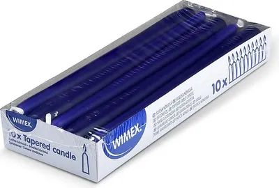 Produktbild von 10 Spitzkerzen dunkelblau 23,5 x 245 mm