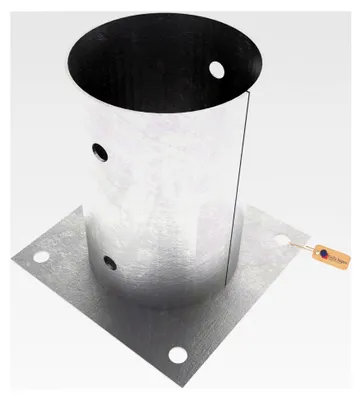 Produktbild von Aufschraubhülse rund 81 x 150 mm feuerverzinkt für runde Pfosten
