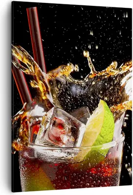 Produktbild von Bild auf Leinwand - Leinwandbild - Einteilig - Trinken saft cocktail nachtisch - 50x70cm - Wand Bild - Wandbilder - Leinwanddruck - Wanddekoration - Leinwand bilder - Wandbild - PA50x70-2223