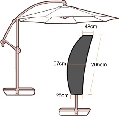 Produktbild von Slunečník se světelnou signalizací Ochranný kryt slunečníku Slunečník s kličkou pro slunečník 205 *57cm