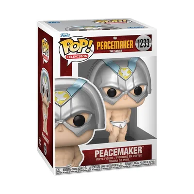 A Funko Pop! vinyl figure of Peacemaker in its original packaging.