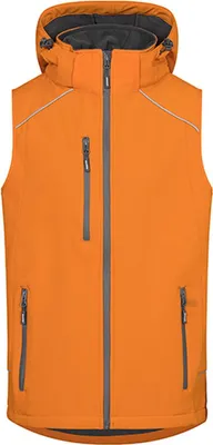 Immagine prodotto di Promodoro 7840 | Gilet Softshell da uomo con cerniere impermeabili - Colore: Arancione - Taglia: XL