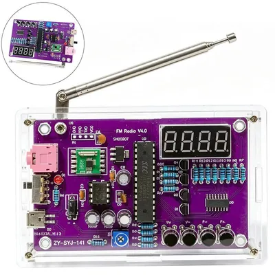 Produktbild von Elektronik Lernprojekt FM Empfänger Bausatz 95×59mm LED Digitalanzeige 87–108MHz DIY Set für Schule Technik und Hobby