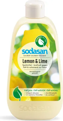 Produktbild von Sodasan Spülmittel Lemon & Lime 0,5L kraftvoll gegen Fett (1er Pack)