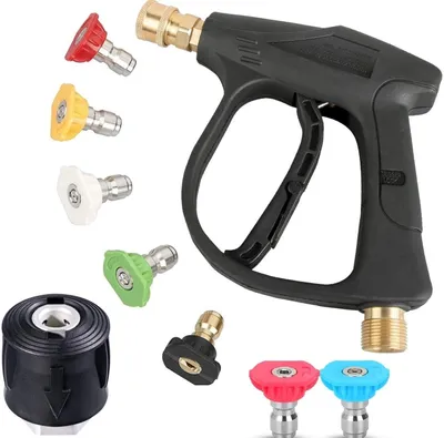 Hochdruckreiniger-Pistole 4350 PSI, M22-14 mm, 7 Düsen + Adapter