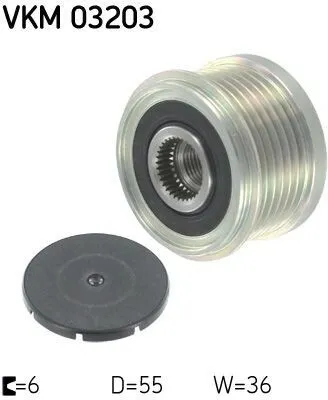 Produktbild von SKF Generatorfreilauf Riemenscheibe Lichtmaschine für FIAT Ducato Kastenwagen (250, 290) Ø59mm