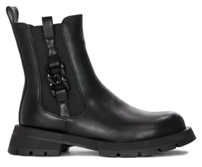 Produktbild von Schuhe DBT405422BK Schwarz, 5,5 cm Absatz, 3 cm Plateau, Weite G, runde Zehenpartie, elastische Bänder