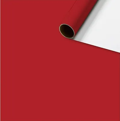 Produktbild von Stewo einfarbiges rotes Geschenkpapier, größere Rolle, 0,7 x 2 Meter