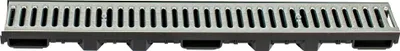 Produktbild von ScarMaxx B125 Entwässerungsrinne - Bauhöhe 60mm - Designrost Bienenwabe Schwarz