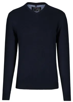Produktbild von Marvelis - Pullover - V-Ausschnitt - Herren, (199010), Größe:S, Farbe:Blau (18)
