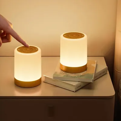 Image de Lampes de chevet rechargeables - Lampes de table - Création d'ambiance - Variateur tactile - 256 couleurs - Lot de 2 - Plusieurs couleurs
