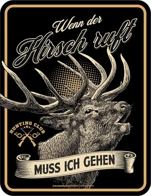 Produktbild von Jäger - Fun-Schilder - wenn der Hirsch ruft