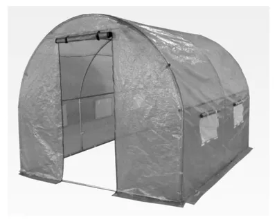 Produktbild von Gewächshausfolie UV-beständig - Folie 2x2m - Weiße Gitterfolie für Tunnelgewächshaus - Folie für Tomatenhaus 140g/m2 - Stabile Gartenfolie 200x200 cm, Grau