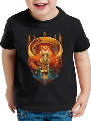 Produktbild von style3 Art Deco Mordor T-Shirt für Kinder ring neuseeland auenland