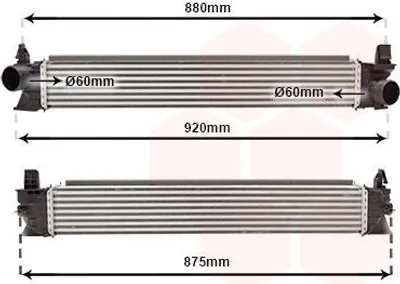 Produktbild von VAN WEZEL 17014713 Ladeluftkühler LLK für FIAT Ducato Kastenwagen (250, 290) Turbo Intercooler