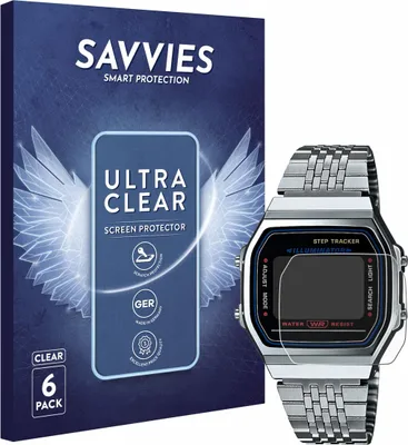 Produktbild von 6x Für Casio iconic ABL-100WE-1A Schutzfolie Savvies Displayschutz Display Schutz Folie Klar Transparent