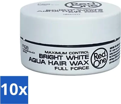 Image de Red One - Cire pour cheveux - Blanc éclatant - Contrôle maximal - Pour une fixation extra-forte - 150 ml - Pack avantage - 10 pièces