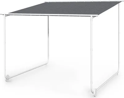 Produktbild von Blumfeldt Pergola, kovový altánok, šikmá posuvná strecha, valčeky, hliníkový rám