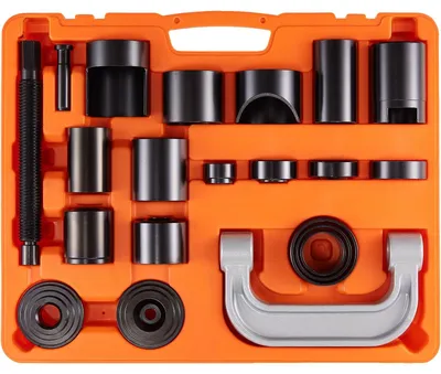 Produktbild von VEVOR Kugelgelenk-Presse-Kit, 25 Teile Werkzeugset, C-Presse Kugelgelenk Entfernen und Installieren Werkzeuge, für die meisten 2WD und 4WD Autos, Schwerlast Kugelgelenk Reparaturset für die Automobilreparatur, Wärmebehandelter C-Klemme und Schraube-a, 21-teiliges Set