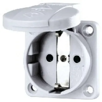 Produktbild von MENNEKES 11010, Typ F, 2P+E, Weiß, IP54, Universal, 230 V