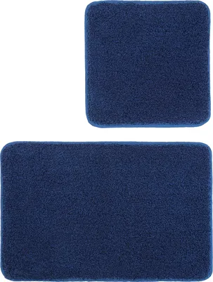 Produktbild von Kleine Wolke Badteppich-Set RELAX Atlantikblau Set 2-teilig mit 50x50cm und 55x85cm