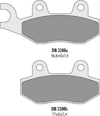 Obrázok produktu pre Brzdové doštičky KH135 / KH214 vpredu – náhrada za DB2200MX-D a DB2200QD-D