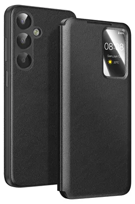 Obrázok produktu pre Avizar, puzdro Smart View s priehradkou na karty pre Galaxy A17, čierne